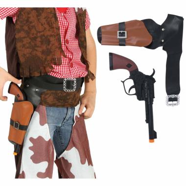 Cinturone cowboy fondina 1 posto similpelle baby
