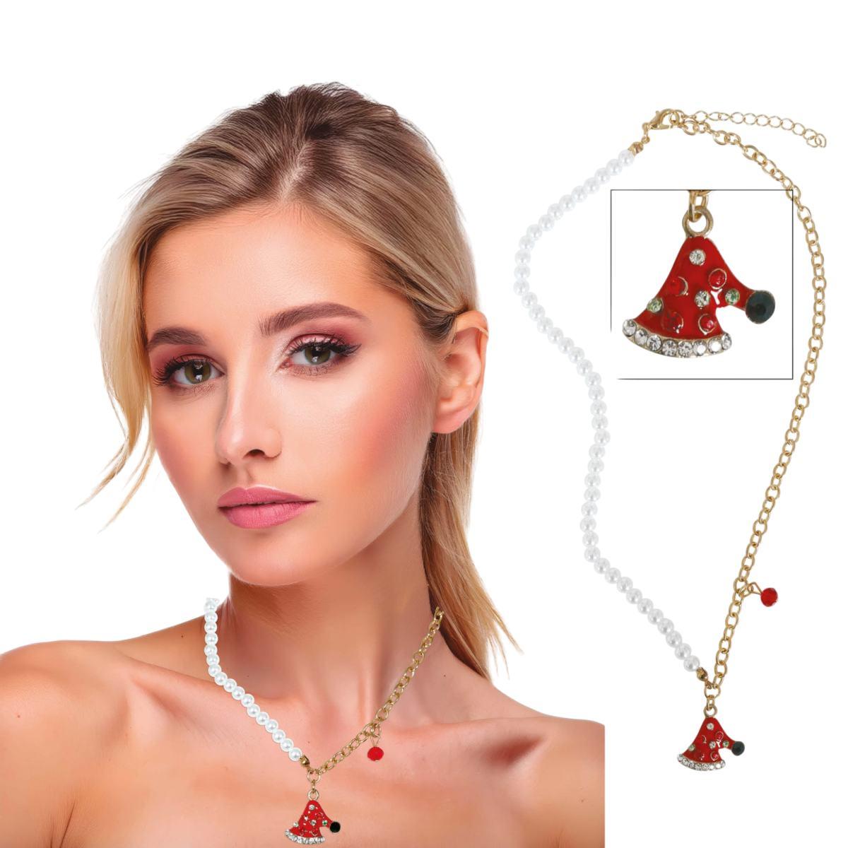 Collana natale cappello metallo