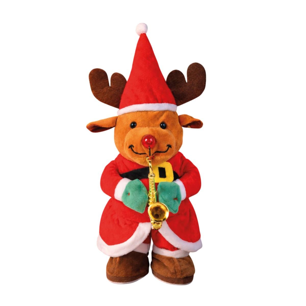 Renna natale tessuto movimento suono