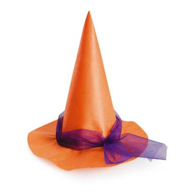 Cappello Strega Baby Arancione con Tulle |Carnival Toys
