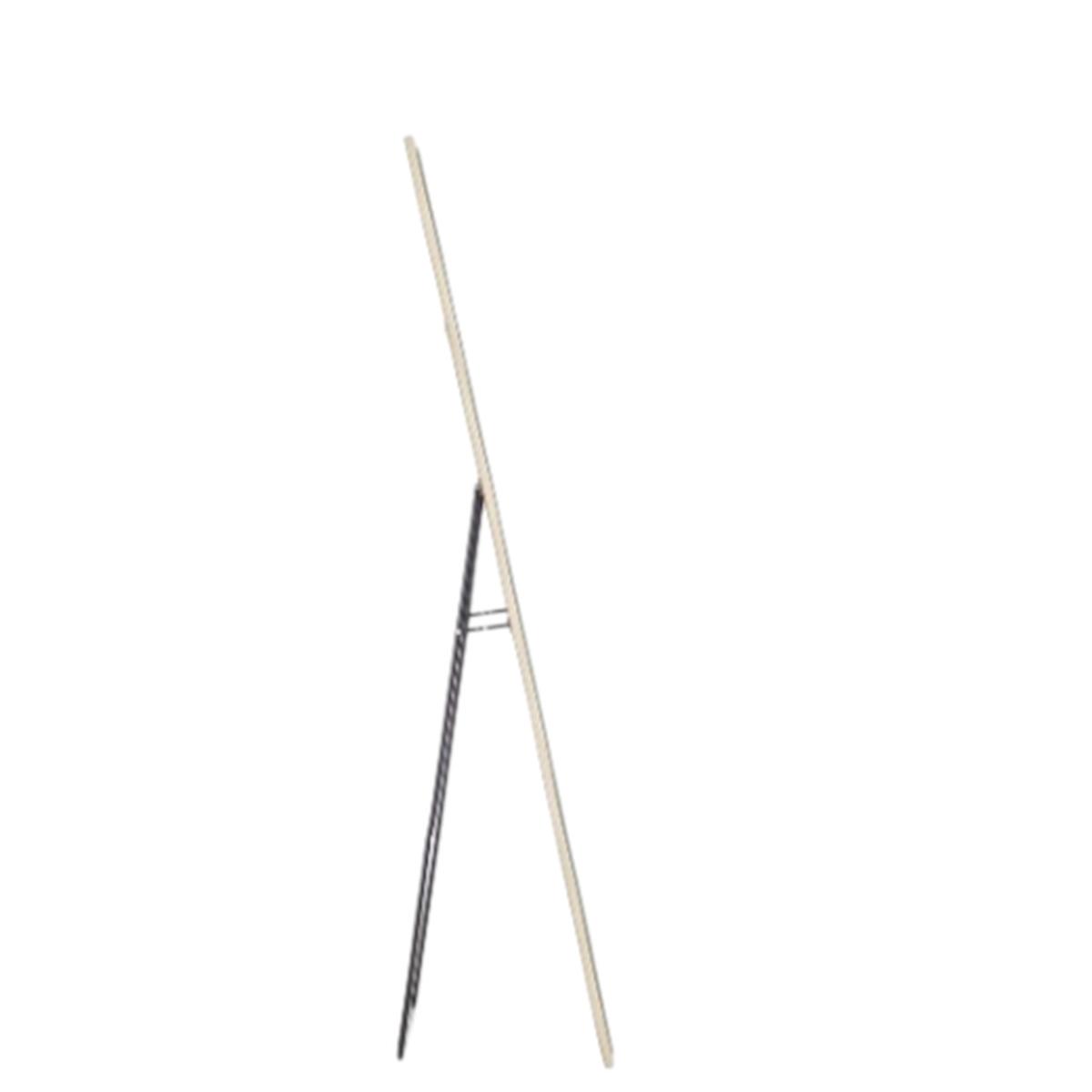 Specchio 60 x 160 metallo cornice bianca ondulata con stand