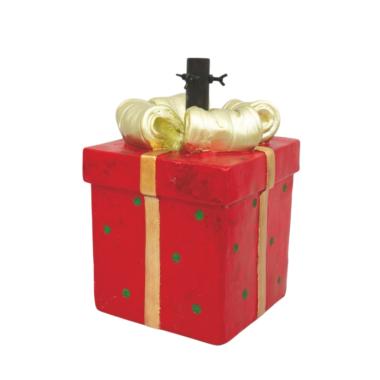 Base albero di Natale pacco regalo rosso 28 x 41 cm