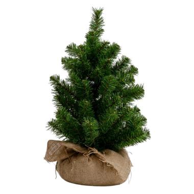 Albero di Natale verde base juta 50 cm