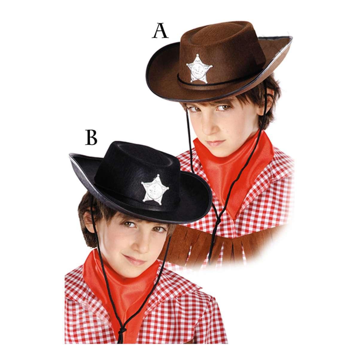 Cappello Cowboy Baby Feltro 2 Modelli |Carnival Toys