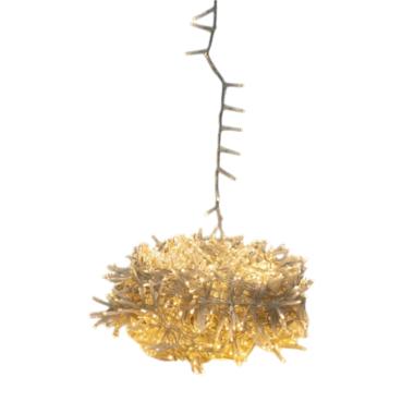 Luci di Natale esterno 1000 LED bianco caldo cavo trasparente