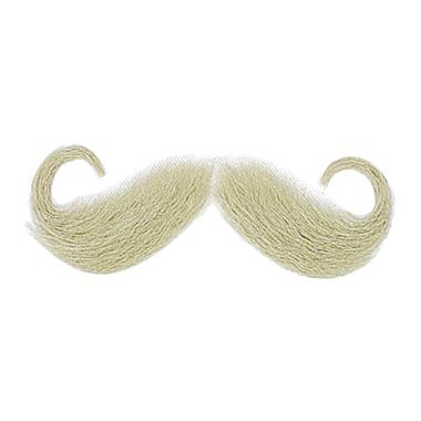 Baffi Maxi Arricciati Biondi con Adesivo |Orlob