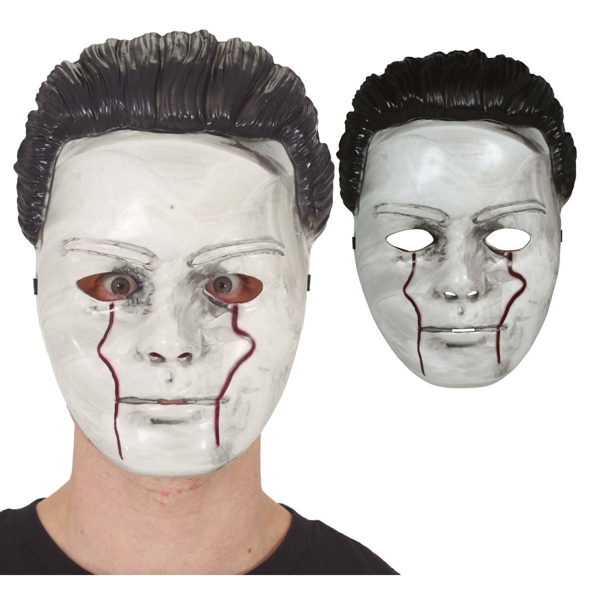 Maschera viso pvc horror assassino cicatrici