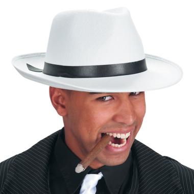 Cappello Gangster Bianco |Carnival Toys