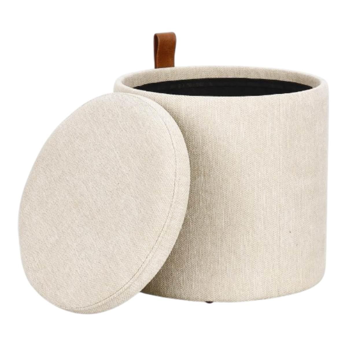 Pouf contenitore Katia Bianco 40 x 44 contenitore |_384