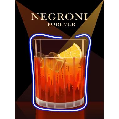 Quadro 80 x 80 cm led negroni