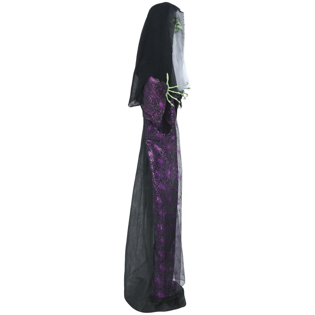 Strega viso verde luci suono movimento 185 cm