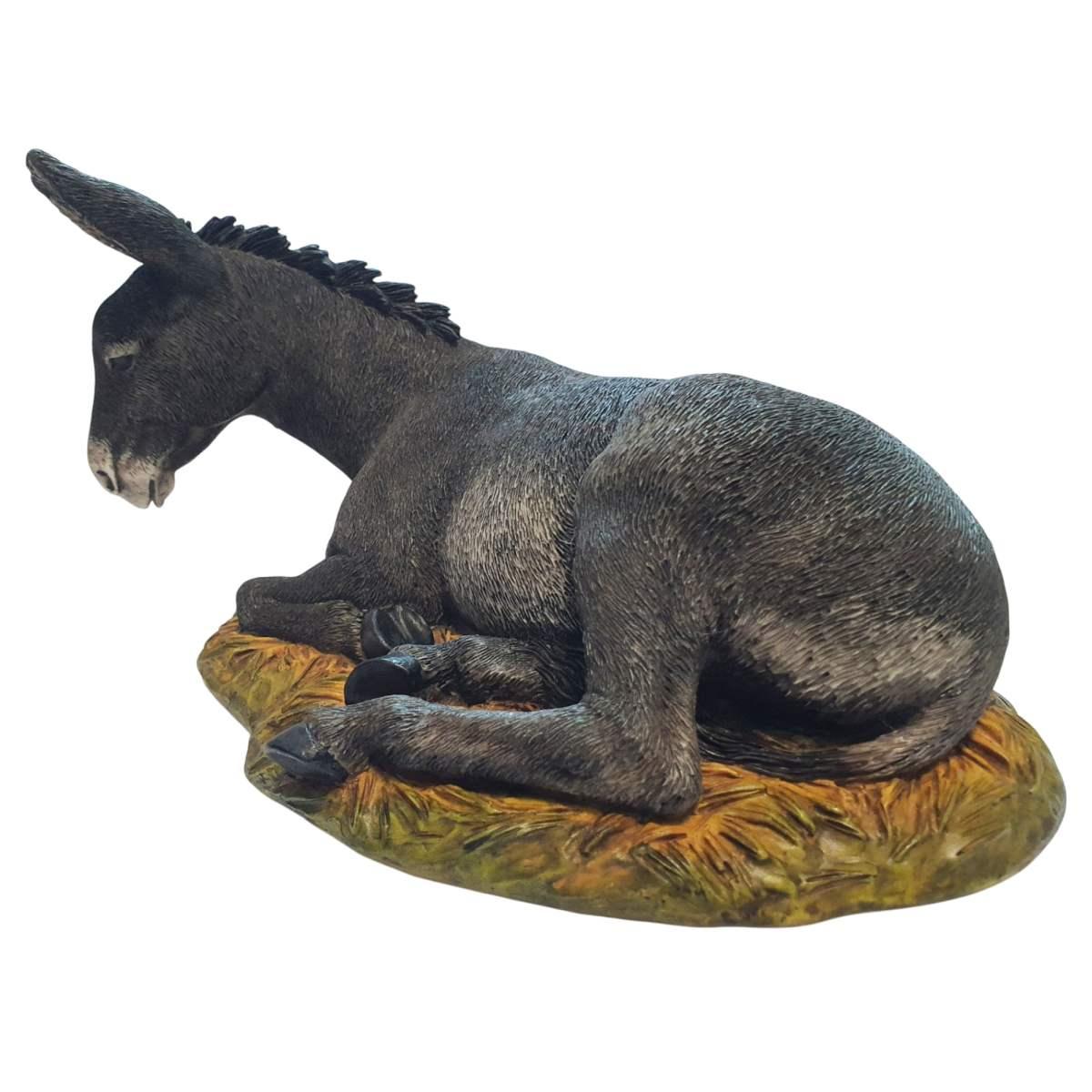 Statua Moranduzzo 30 cm asino sdraiato collection