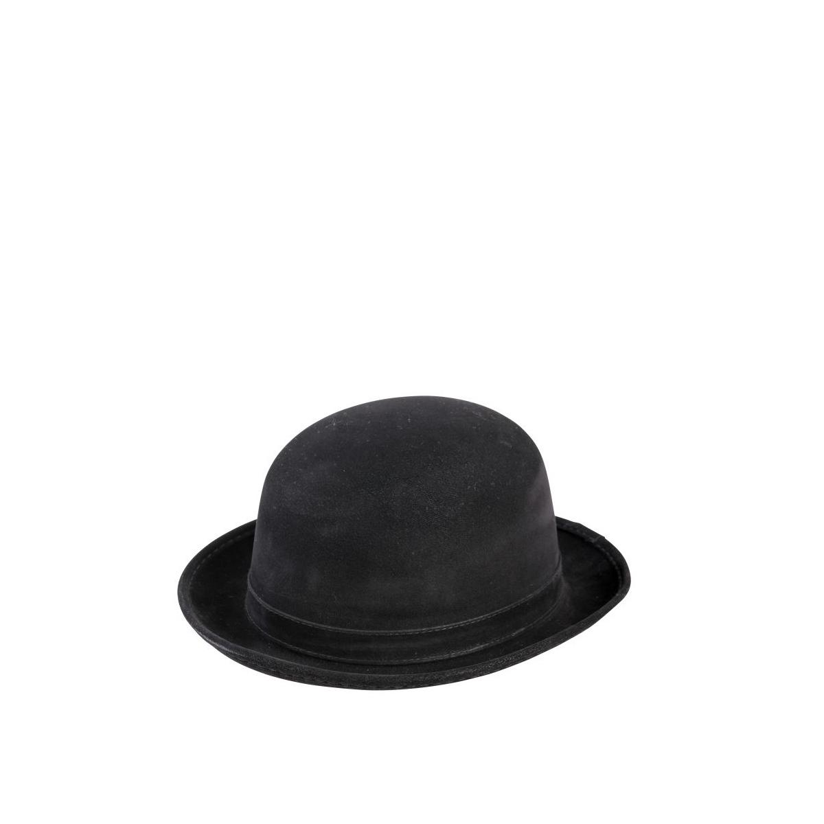 Cappello Bombetta Classica Nera Tessuto Scamosciato |Carnival Toys