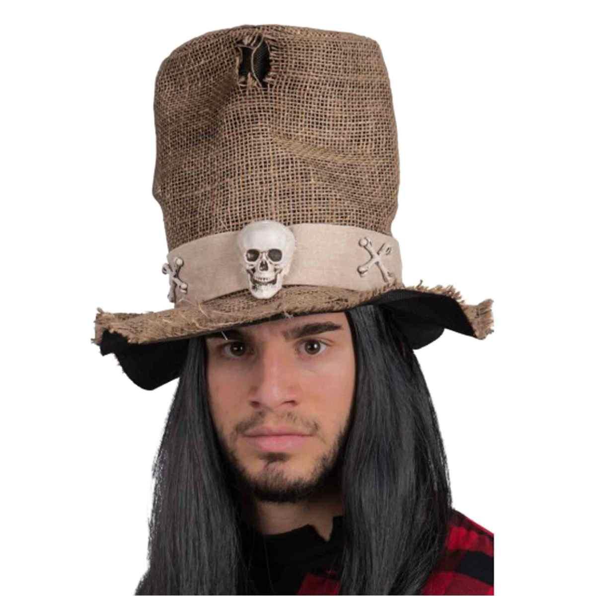 Cappello Tuba Juta con Fascia e Teschio |Orlob