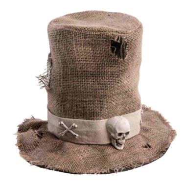 Cappello Tuba Juta con Fascia e Teschio |Orlob