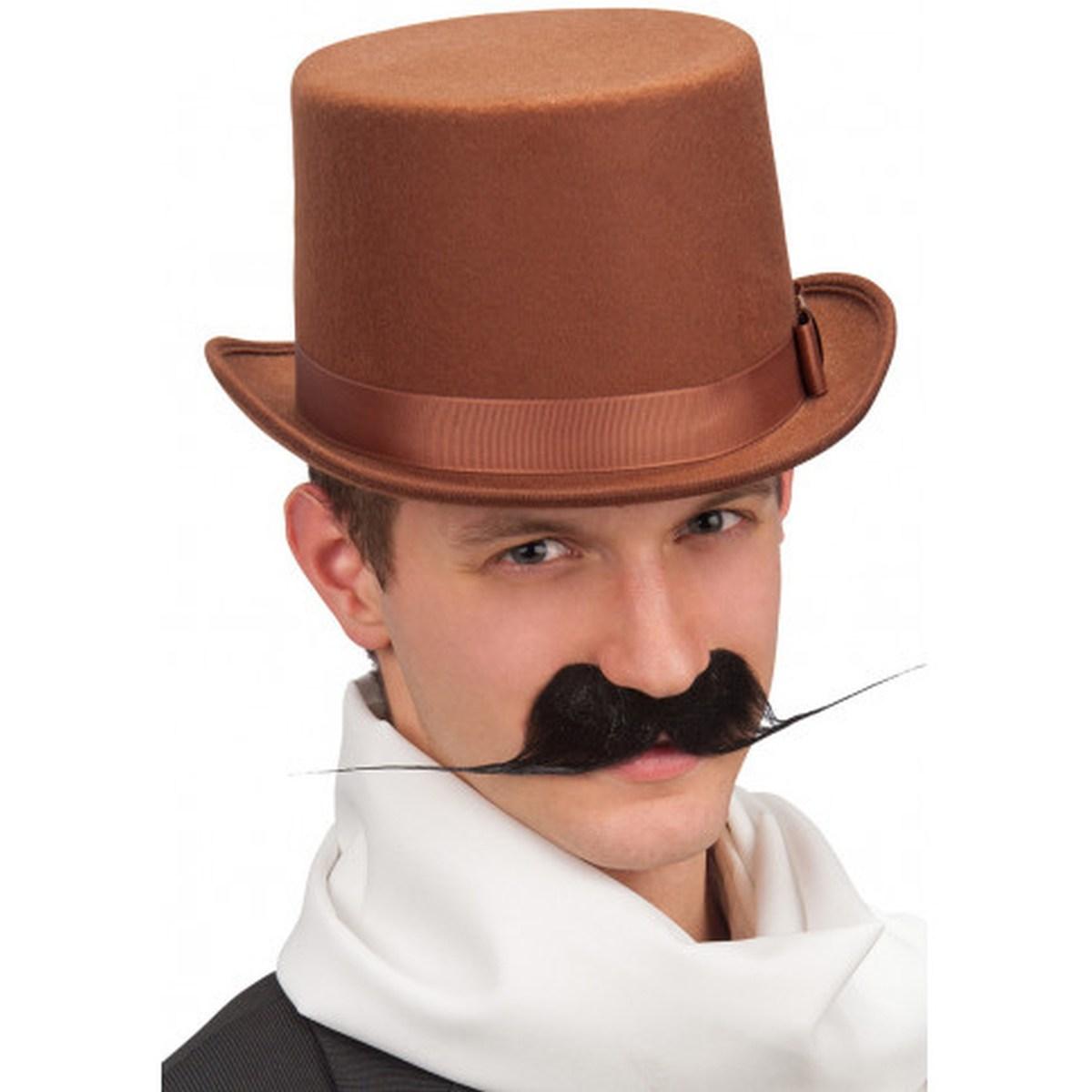 Cappello Cilindro Alto Lusso Marrone |Carnival Toys