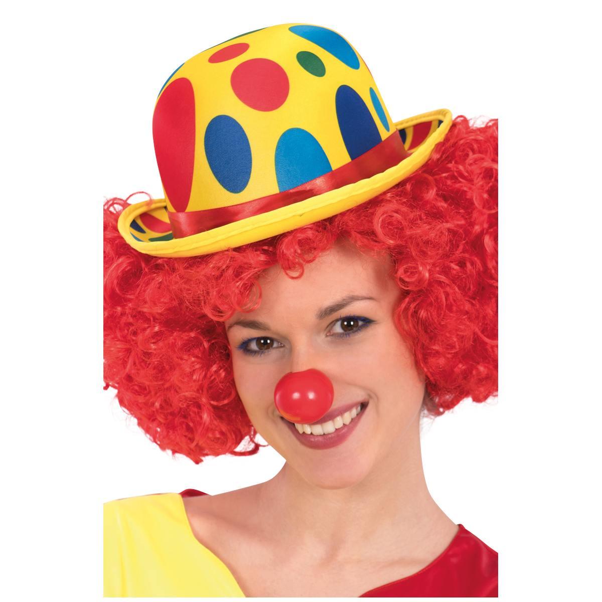 Cappello Bombetta Raso Giallo a Pois |Carnival Toys