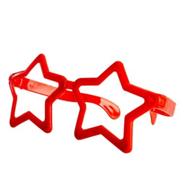 Occhiali Stella Maxi Rosso Senza Lenti |Carnival Toys
