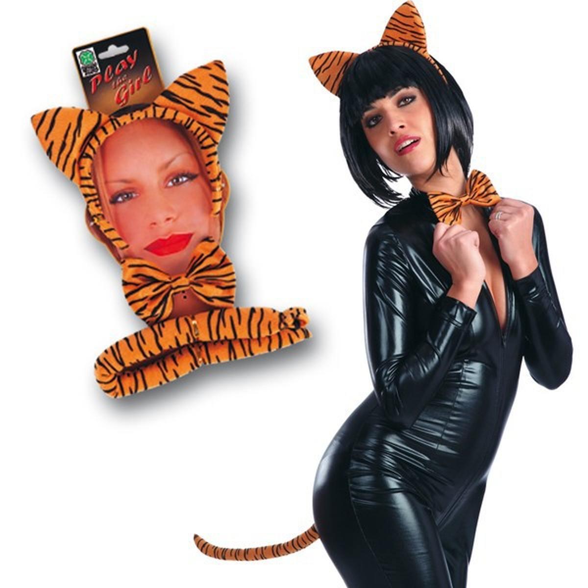 Tigre Cerchietto Capelli, Coda e Papillon |Carnival Toys