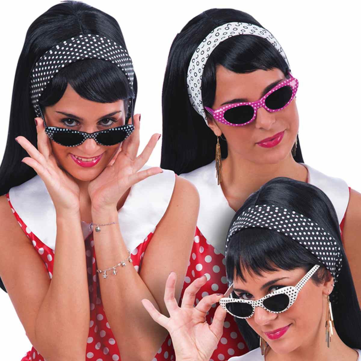 Occhiali Anni '50 a Pois 3 Colori |Carnival Toys