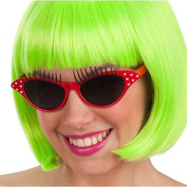 Occhiali Rossi con Ciglia |Carnival Toys