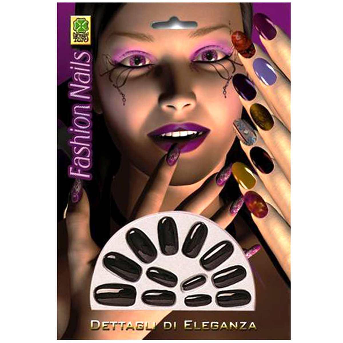 Unghie Adesive Nere Set pz.12 |Carnival Toys
