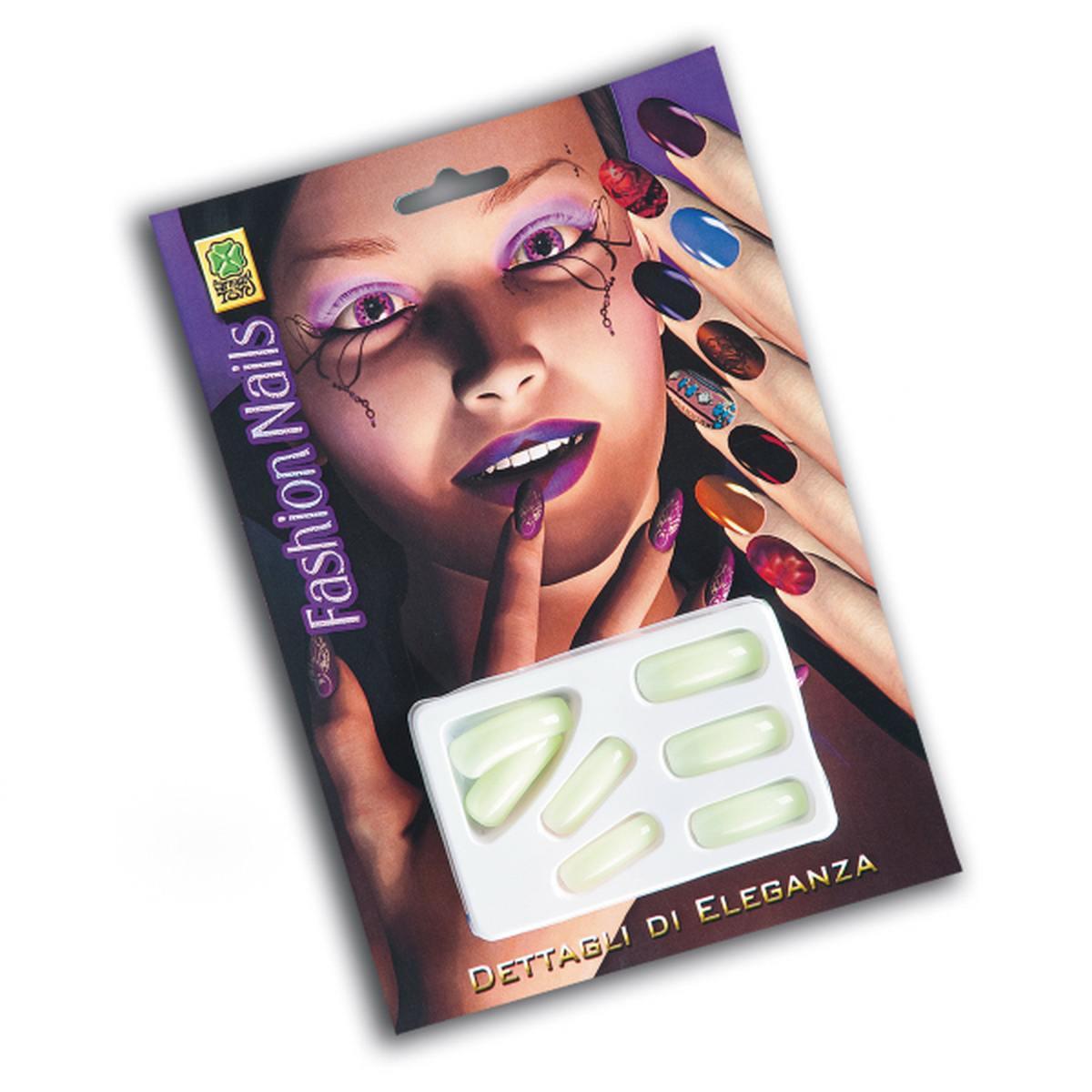 Unghie Adesive Fluo Al Buio Set pz.10 |Carnival Toys