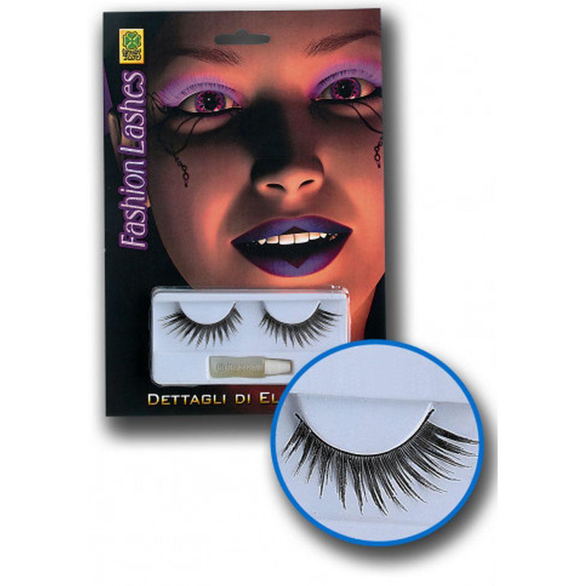 Trucco Ciglia Lunghe Nere Adesive |Carnival Toys