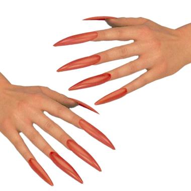 Unghie Adesive Rosse Set pz. 10 |Carnival Toys