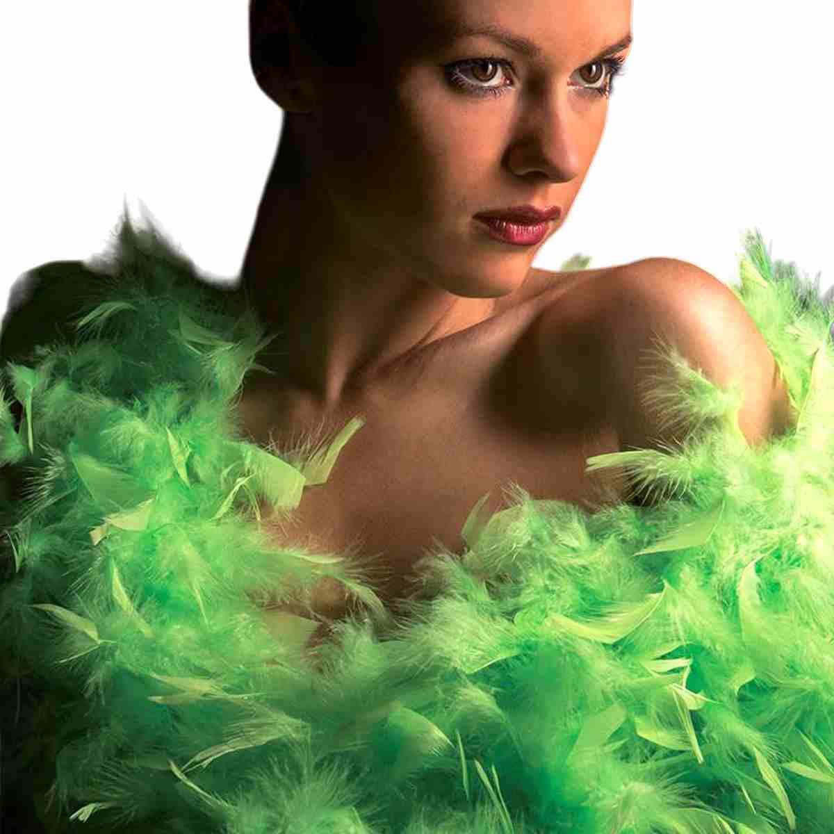 Boa di Piume cm.180 gr.40 Verde Fluo |Carnival Toys