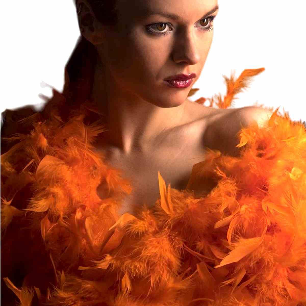 Boa di Piume cm.180 gr.40 Arancione Chiaro |Carnival Toys