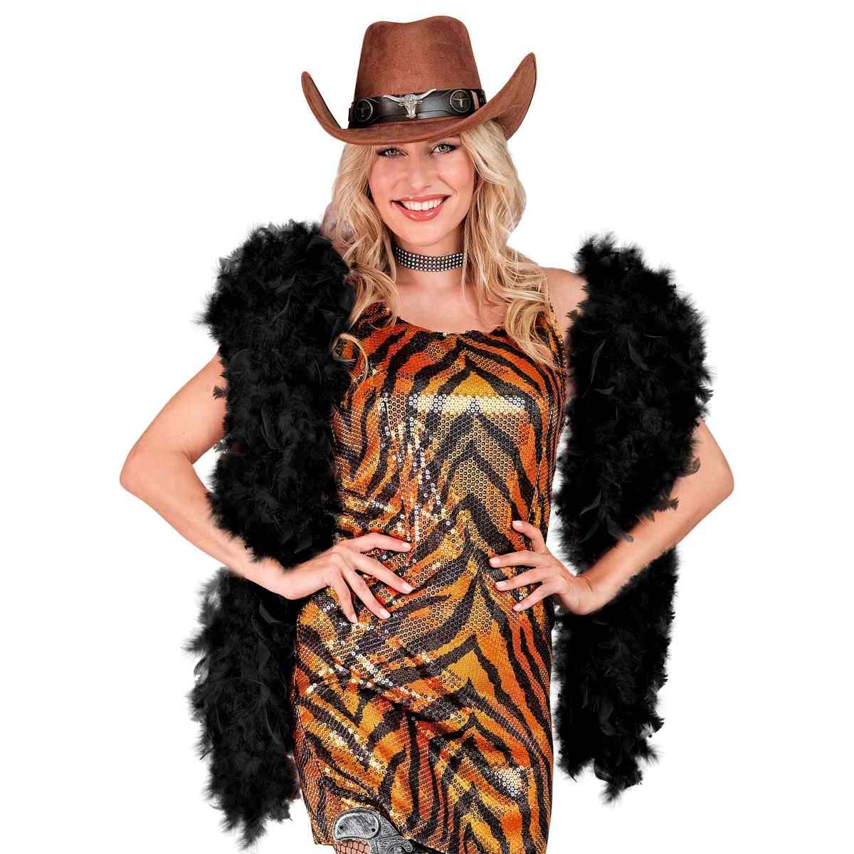 Boa di Piume Lusso cm.180 gr.40 Nero |Carnival Toys