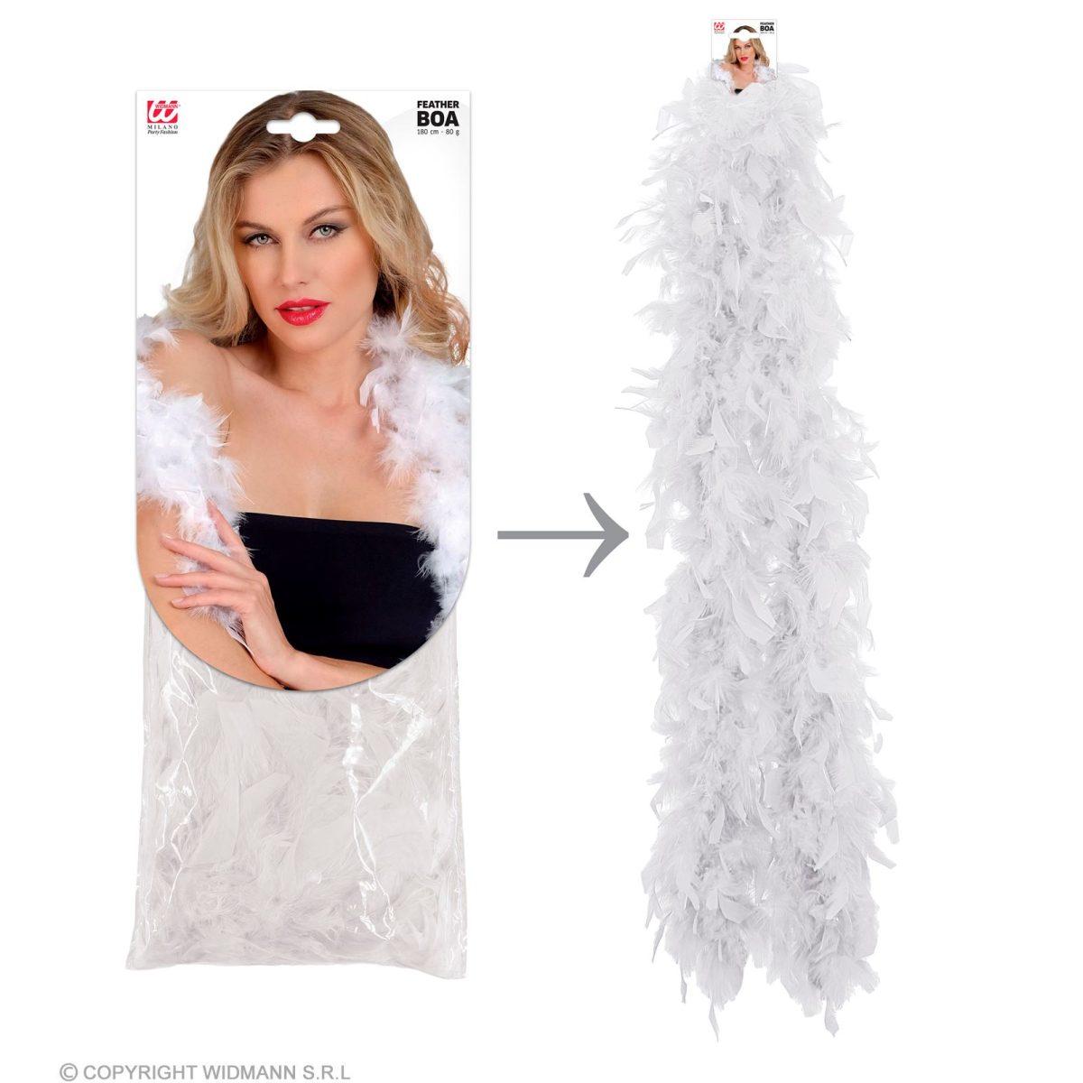 Boa di Piume Extra Lusso cm.180 gr.80 Bianco |Widmann