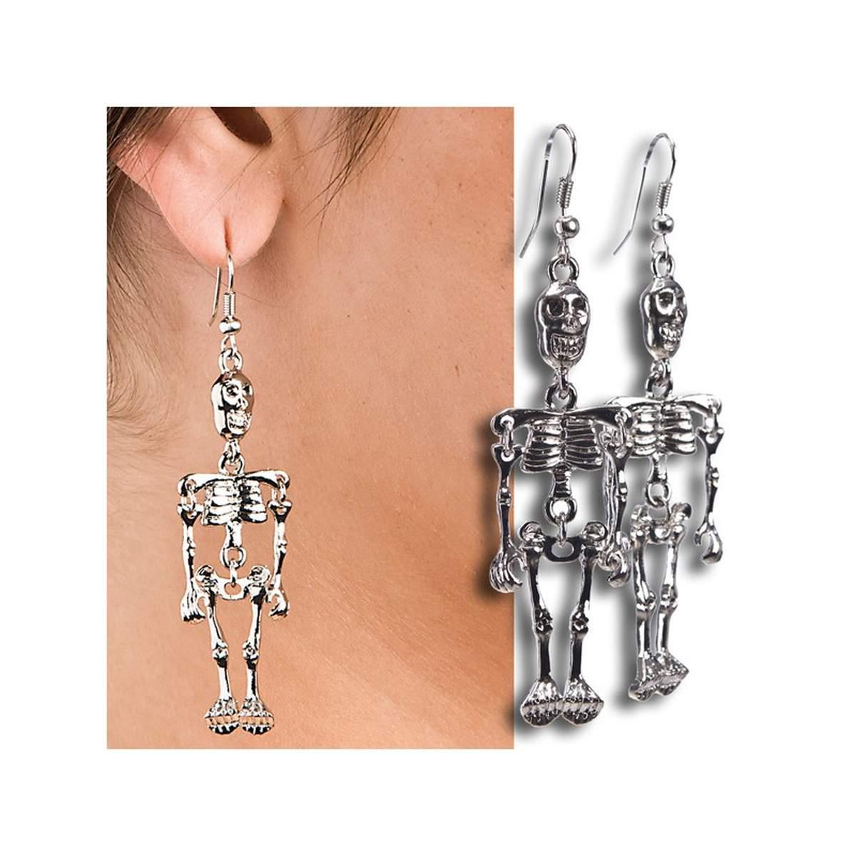 Orecchini Scheletro Metallo |Carnival Toys