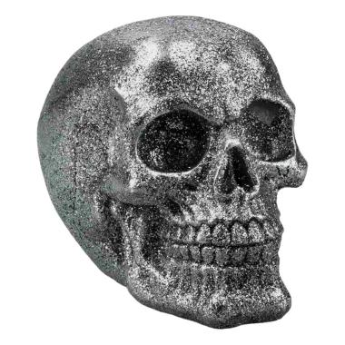 Teschio con Glitter Argento cm.10 |Carnival Toys