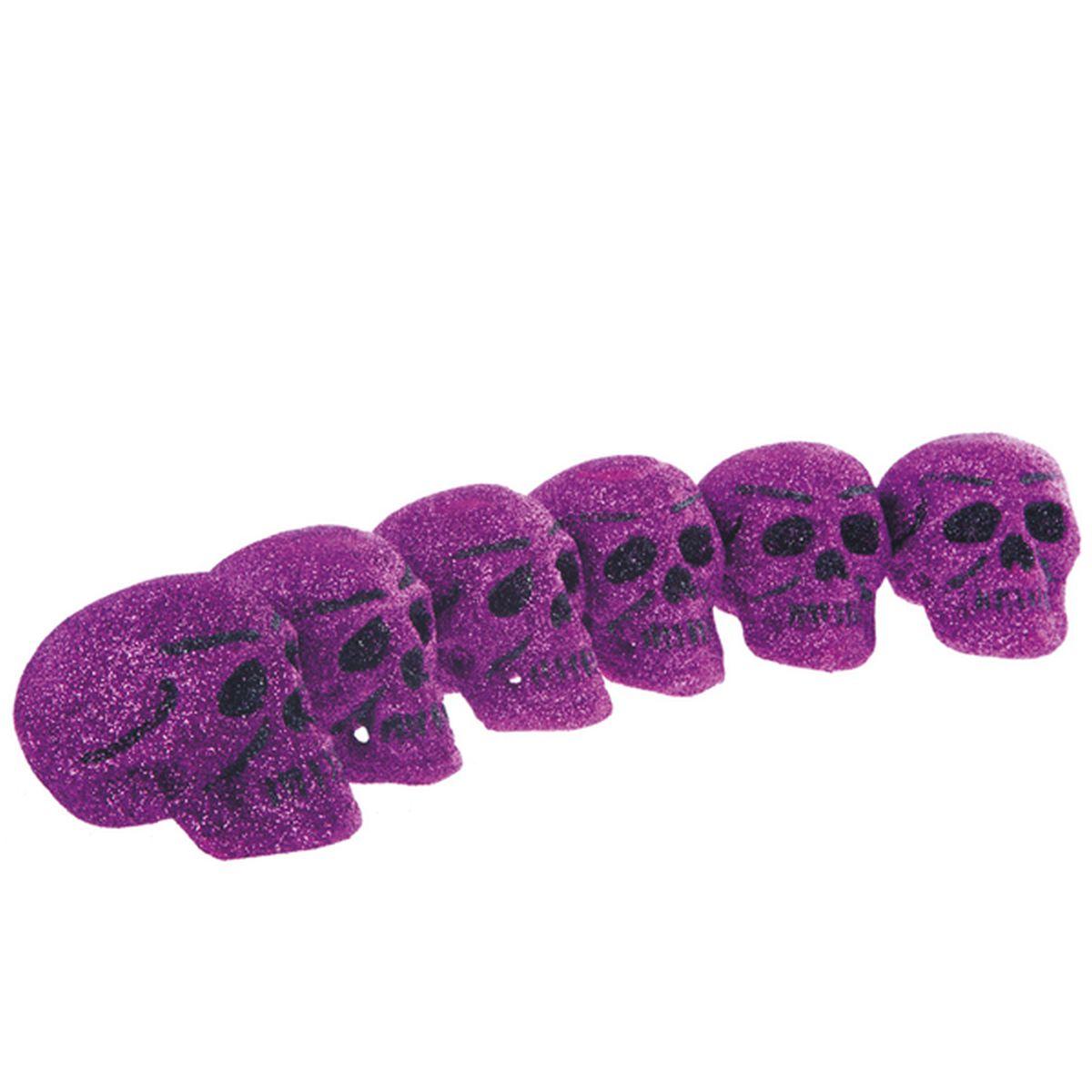 Teschio Viola con Glitter cm.10 |Carnival Toys