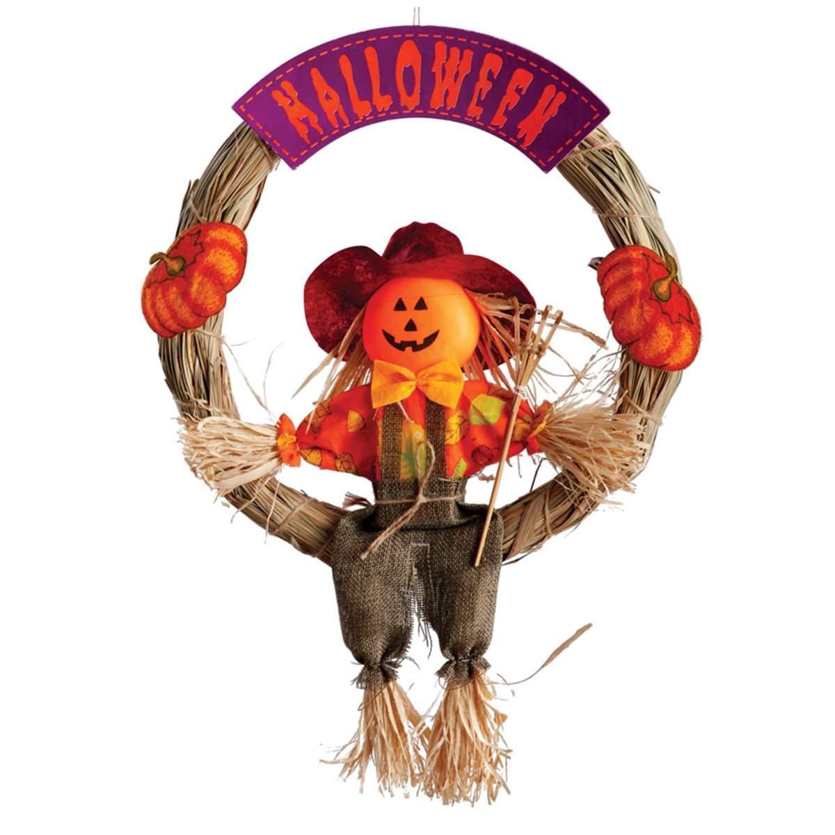 Ghirlanda Halloween con Spaventapasseri cm.31 |Carnival Toys