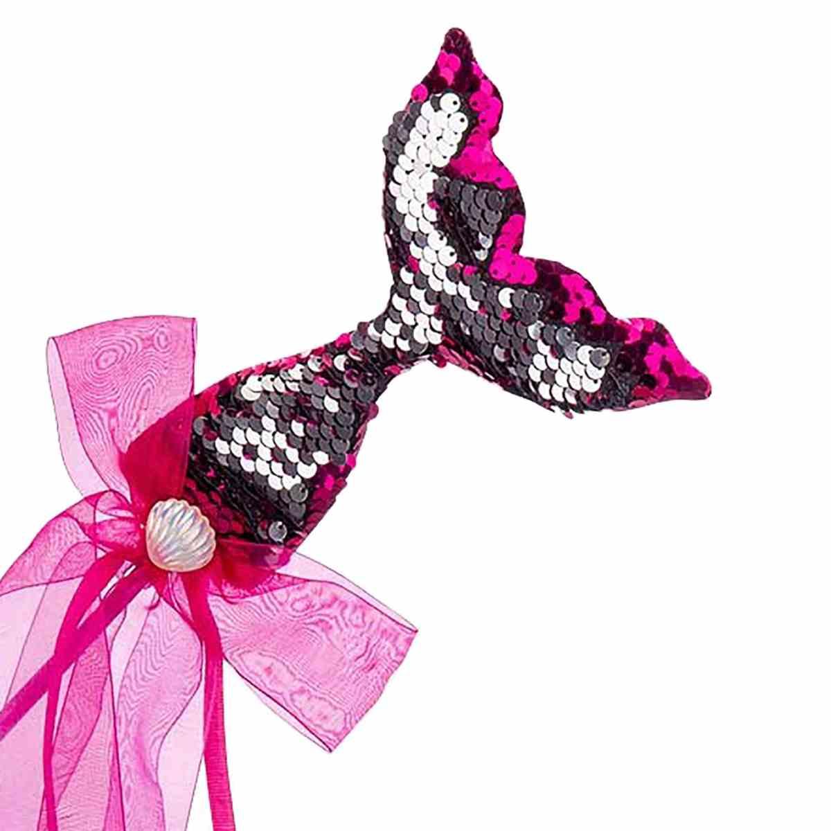 Bacchetta Sirena Paillettes Rosa cm.40 |Carnival Toys