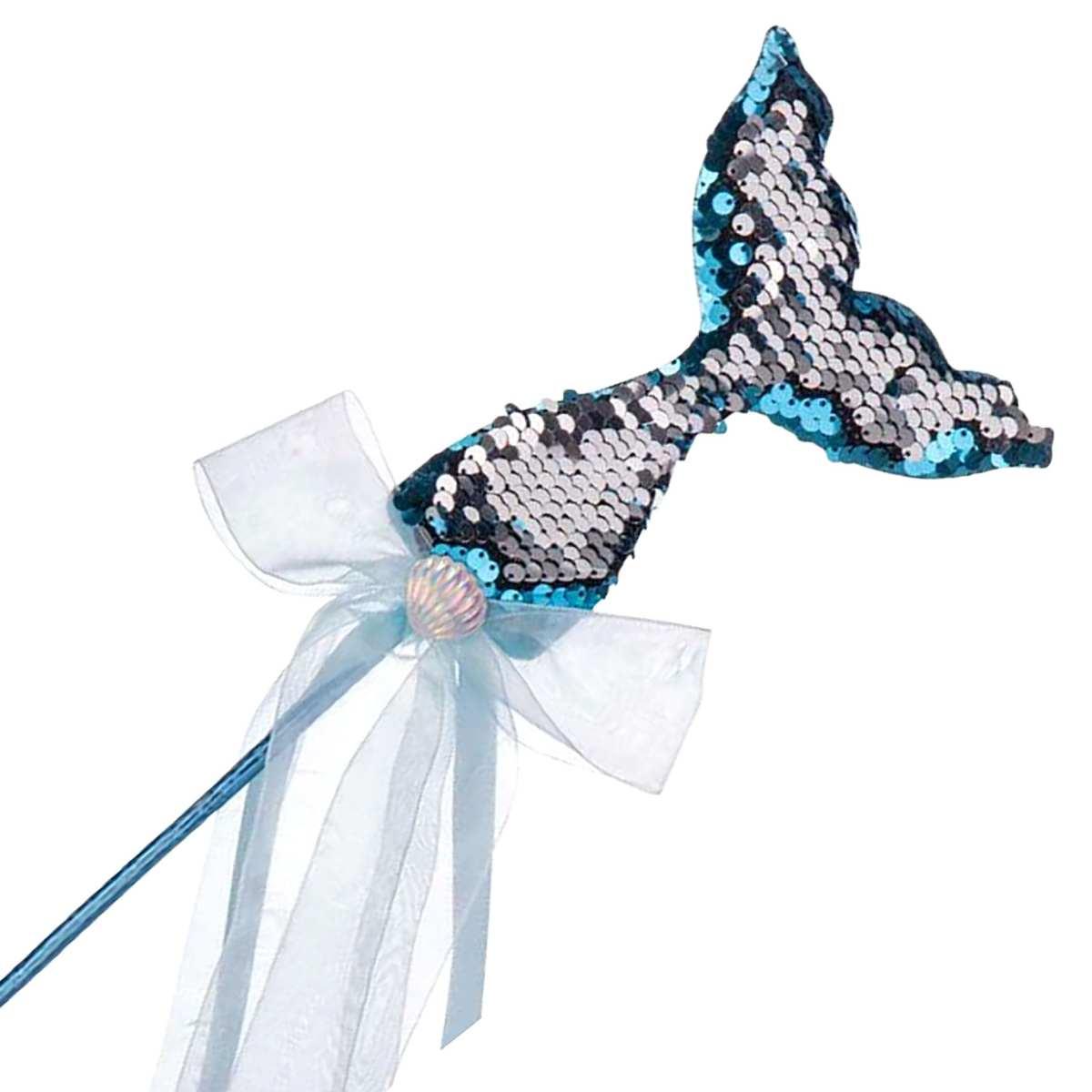 Bacchetta Sirena Paillettes Azzurra cm.40 |Carnival Toys