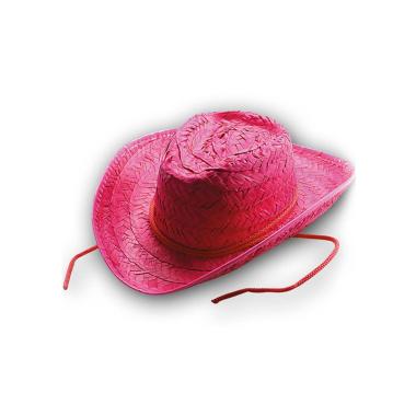 Cappello Cowboy Paglia Rosa |Carnival Toys