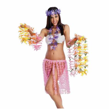 Gonna cm.50 Hawaii con Fiori Rosa |Carnival Toys