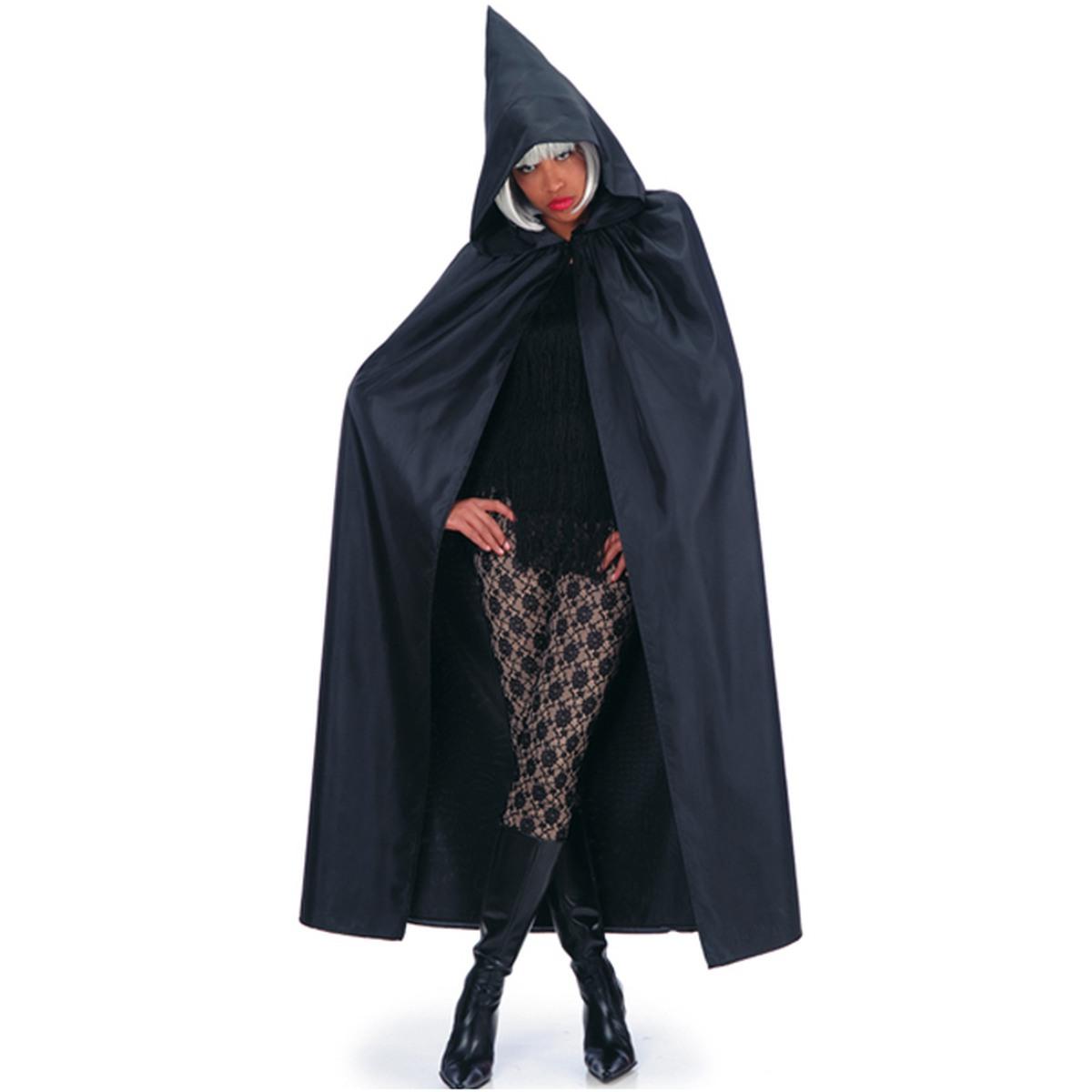 Mantello cm.140 Nero con Cappuccio |Carnival Toys