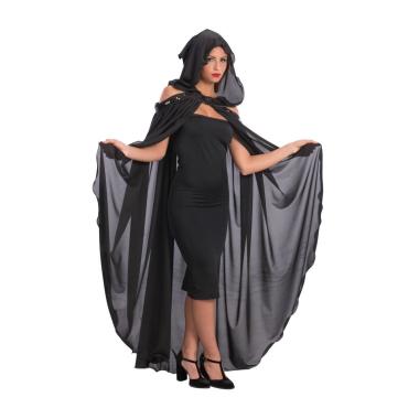 Mantello cm.130 Nero con Cappuccio |Carnival Toys