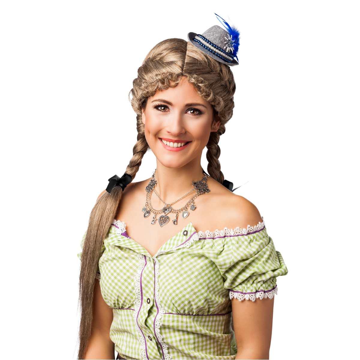 Cappello Mini Bavarese Tirolese Grigio e Blu |Orlob