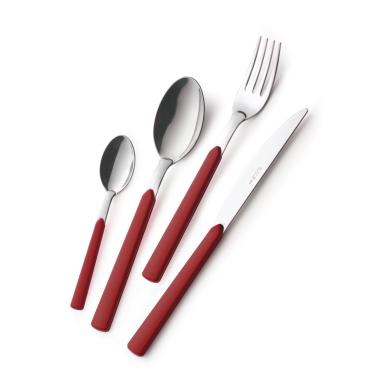Posate Tavola Inox Set pz.24 Eme Fast Rosso | Eme