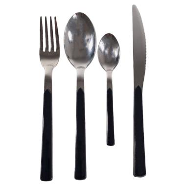 Posate Tavola Inox Set pz.24 Eme Fast Nere | Eme