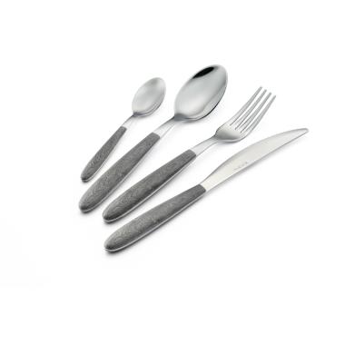 Posate Tavola Inox Set pz.24 Eme Vero Olmo Grigio | Eme