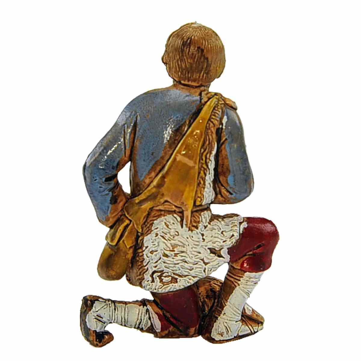 Statua cm.8 Pastore Inginocchiato con Uova | Moranduzzo