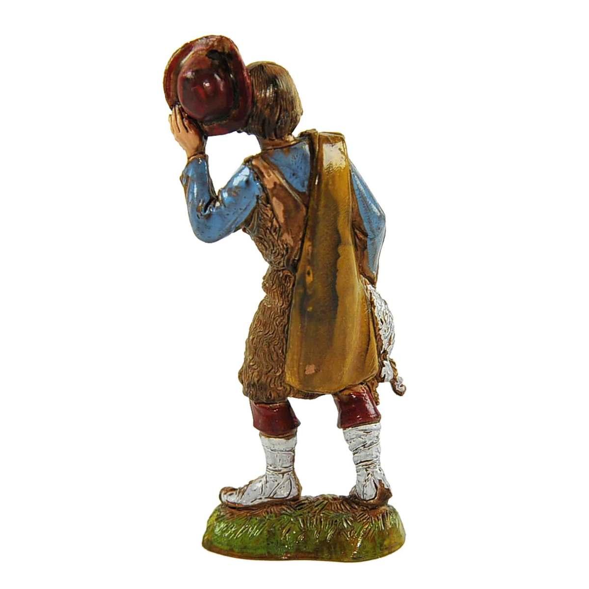 Statua cm.10 Pastore con Agnello e Cappello | Moranduzzo