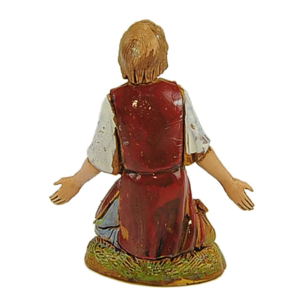 Statua cm.10 Pastore Inginocchiato con Braccia Aperte | Moranduzzo